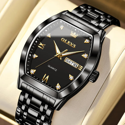 OLEVS Erkek Lüks Quartz Kol Saati – Su Geçirmez & Tarih Göstergeli