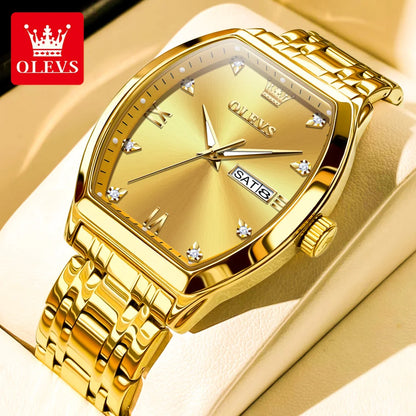 OLEVS Erkek Lüks Quartz Kol Saati – Su Geçirmez & Tarih Göstergeli