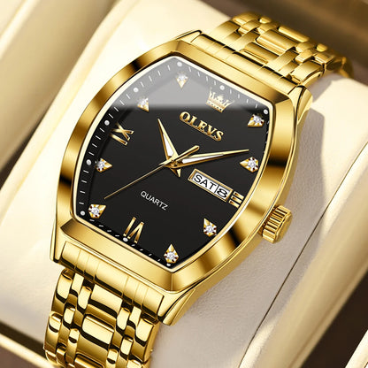 OLEVS Erkek Lüks Quartz Kol Saati – Su Geçirmez & Tarih Göstergeli